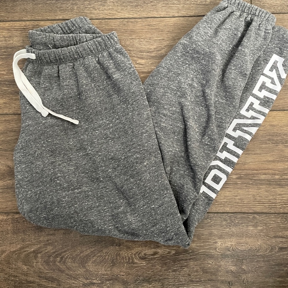 pink grey sweatpants
